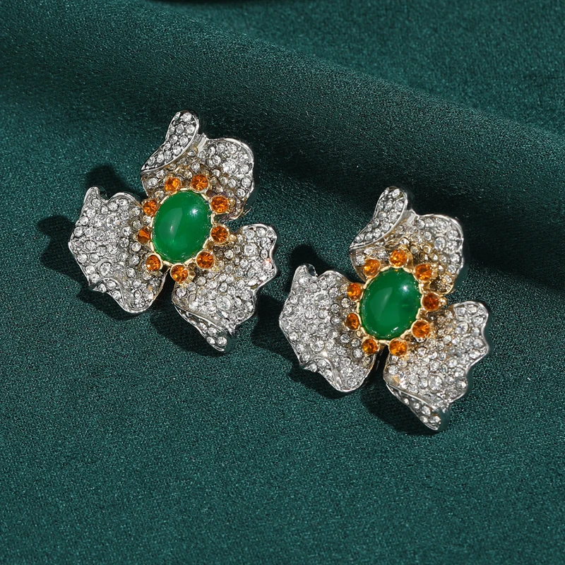 Vintage Green Agate 3 Petals Flower Earrings Design Luxury Antique Silver Plated Jewelry Female Retro Accessories New 2026 Gifts
Vintage Green Agate 3 Petals Flower Earrings Design Luxury Antique Silver Plated Jewelry Female Retro Accessories New 2026 Gifts