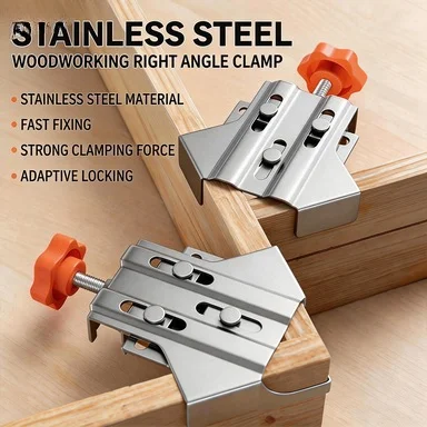 Stainless Steel 90° Corner Clamp | Adjustable Woodworking Clamp for DIY Framing Cabinets
Stainless Steel 90° Corner Clamp | Adjustable Woodworking Clamp for DIY Framing Cabinets