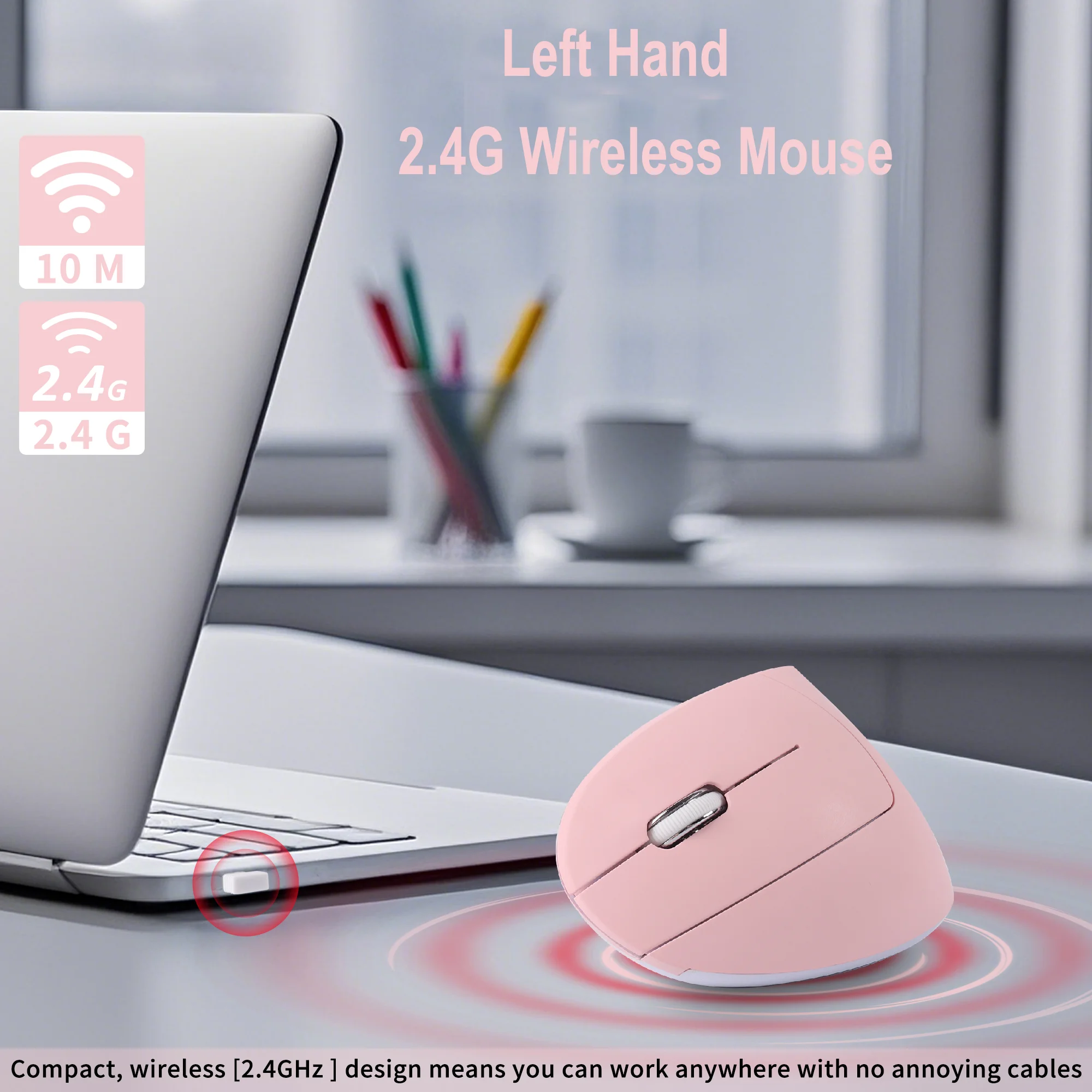 Left Hand 2.4G Vertical Mouse Ergonomics 1600 Adjustable Mute Click USB Optical Portable Computer Office Mic PC Gamer Periphera
Left Hand 2.4G Vertical Mouse Ergonomics 1600 Adjustable Mute Click USB Optical Portable Computer Office Mic PC Gamer Periphera