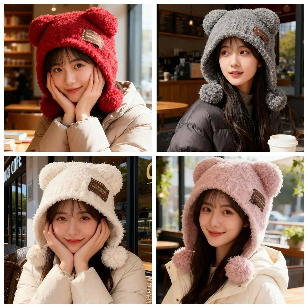 Cute Fluffy Little Bear Ears Hat Bear Ears Beanie Balaclava Hat Woolen Hat Wool Winter Plush Hat Outdoor
Cute Fluffy Little Bear Ears Hat Bear Ears Beanie Balaclava Hat Woolen Hat Wool Winter Plush Hat Outdoor