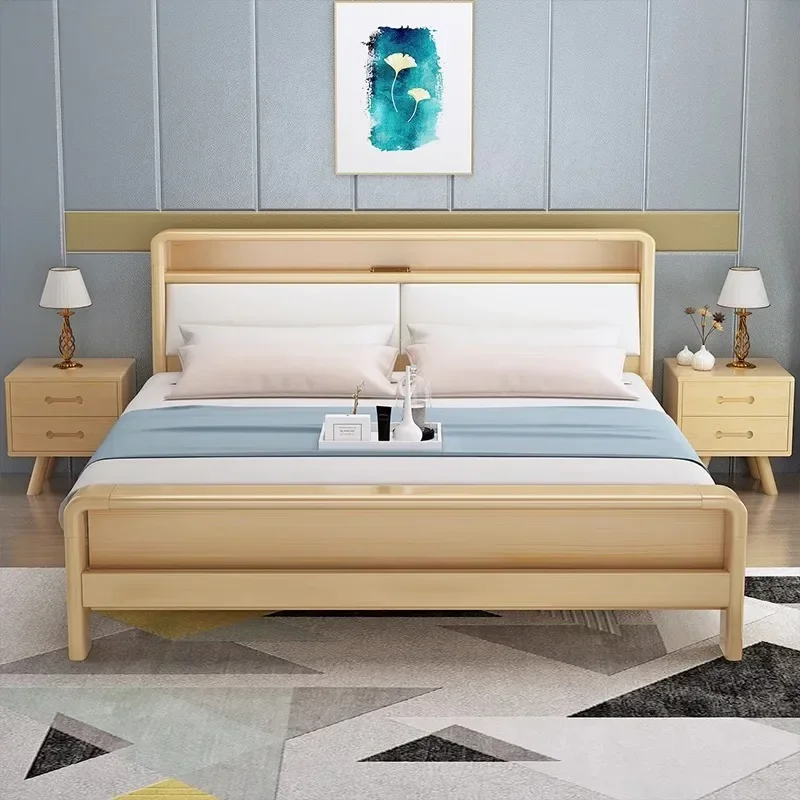-Nordic Modern Minimalist Solid Bed Single Bed Furniture Double Bed Master Bedroom 1.5m 1.8
-Nordic Modern Minimalist Solid Bed Single Bed Furniture Double Bed Master Bedroom 1.5m 1.8
