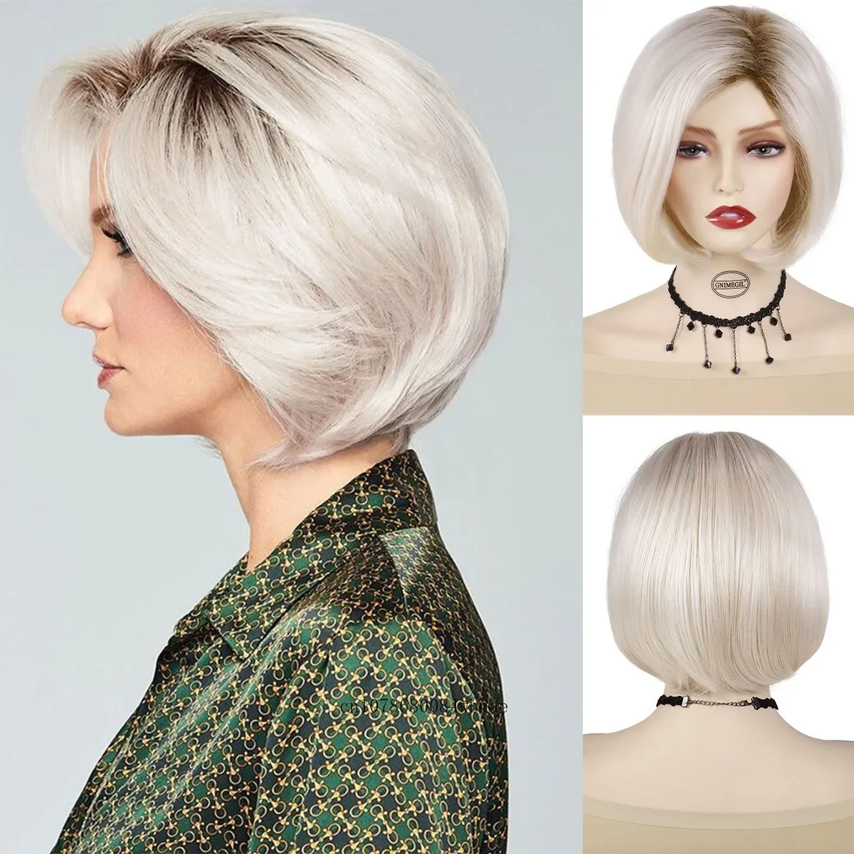 Granny Old Lady Cosplay Synthetic Wig Short Platinum Blonde Bob Wigs for Women Grandma Heat Resistant Daily Costume Party Use
Granny Old Lady Cosplay Synthetic Wig Short Platinum Blonde Bob Wigs for Women Grandma Heat Resistant Daily Costume Party Use