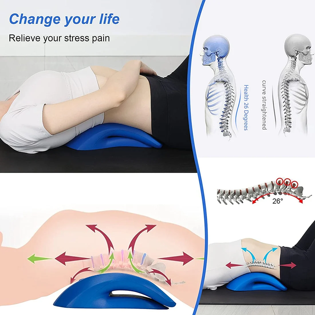 A01E-Lower Back Stretcher Foam Device ,Lumbar Support Device, Spinal Deck Pain Relief ,Lumbar Traction Cushion
A01E-Lower Back Stretcher Foam Device ,Lumbar Support Device, Spinal Deck Pain Relief ,Lumbar Traction Cushion