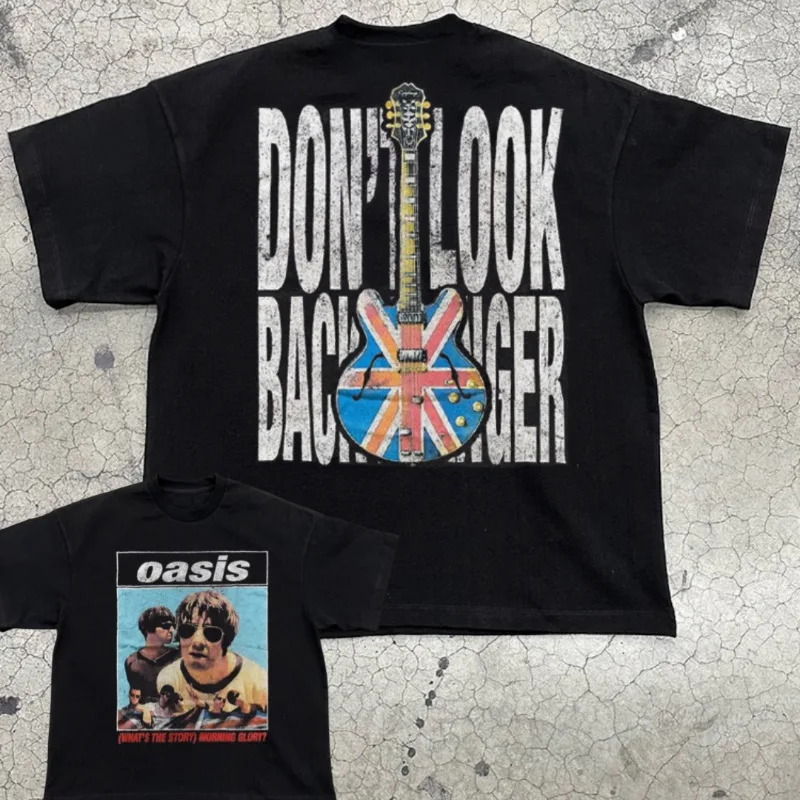 OASIS Oasis Band Британский рок Модная брендовая футболка с коротким рукавом Art High Street Тяжелая свободная персонализированная мужская женская одежда
OASIS Oasis Band Британский рок Модная брендовая футболка с коротким рукавом Art High Street Тяжелая свободная персонализированная мужская женская одежда