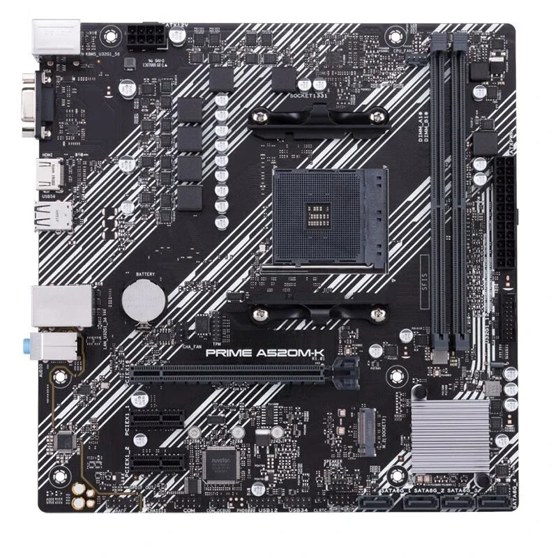 A520M-K desktop computer game office main board for support AMD 5500AM4 interface CPU
A520M-K desktop computer game office main board for support AMD 5500AM4 interface CPU