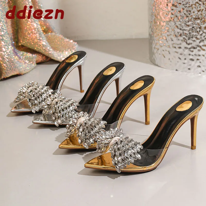 Fashion Rhinestones Women Slippers Crystal Shoes Heels Sandals Pumps Slides Pointed Toe Sexy Ladies High Heels Slippers Shoes
Fashion Rhinestones Women Slippers Crystal Shoes Heels Sandals Pumps Slides Pointed Toe Sexy Ladies High Heels Slippers Shoes