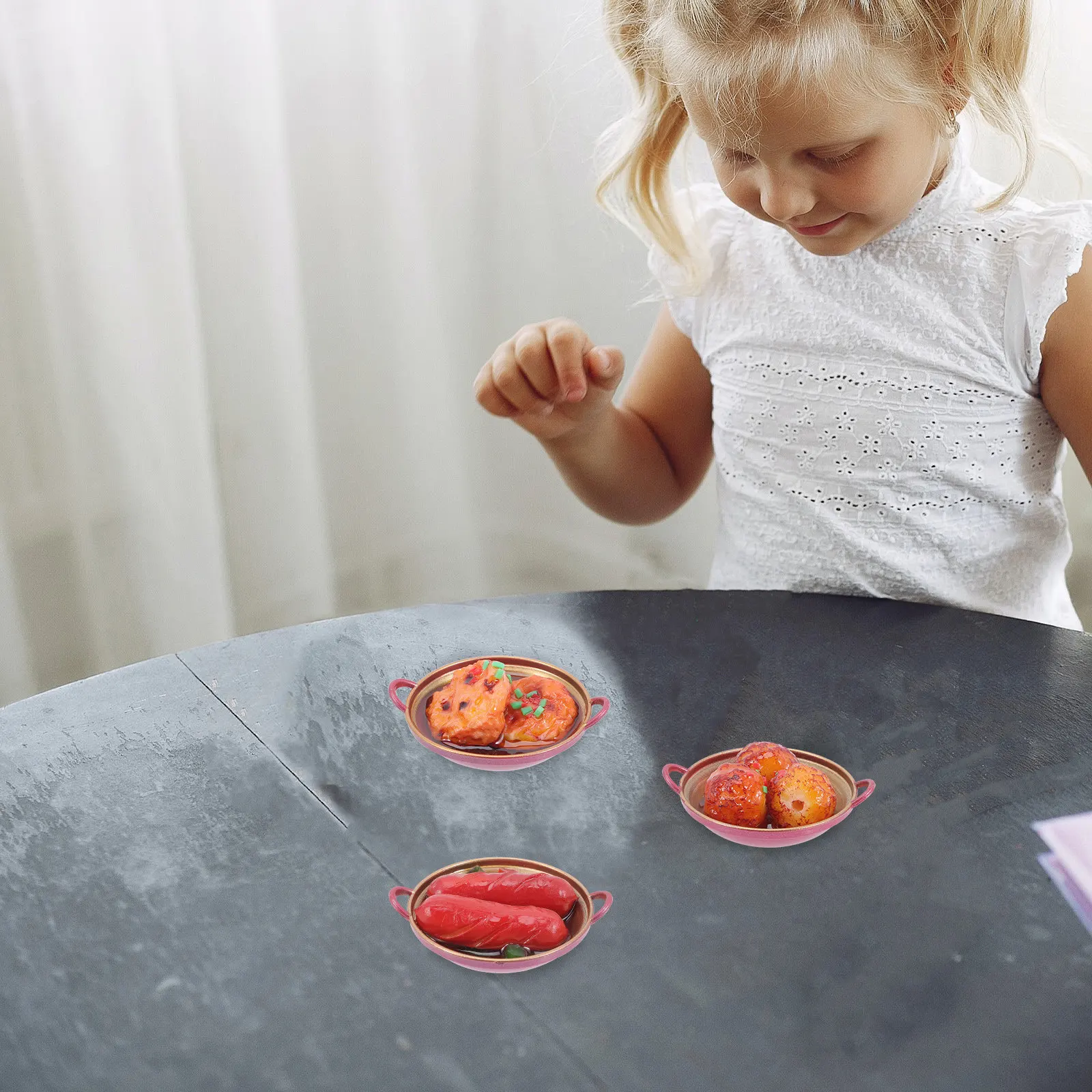 3Pcs Realistic Simulation Dry Pot Food Pretend Play Props for Kids Miniature Artificial Food Models Educational Fun Gifts
3Pcs Realistic Simulation Dry Pot Food Pretend Play Props for Kids Miniature Artificial Food Models Educational Fun Gifts