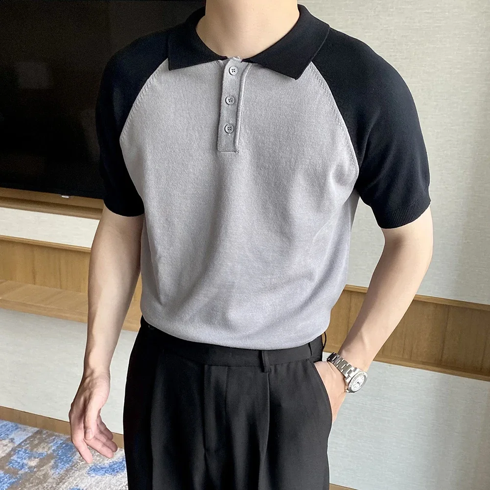 For Daily Use Contrast Color Top Summer Short Sleeve Shirt Breathable Breathable Knit Shirt Contrasting Pattern
For Daily Use Contrast Color Top Summer Short Sleeve Shirt Breathable Breathable Knit Shirt Contrasting Pattern