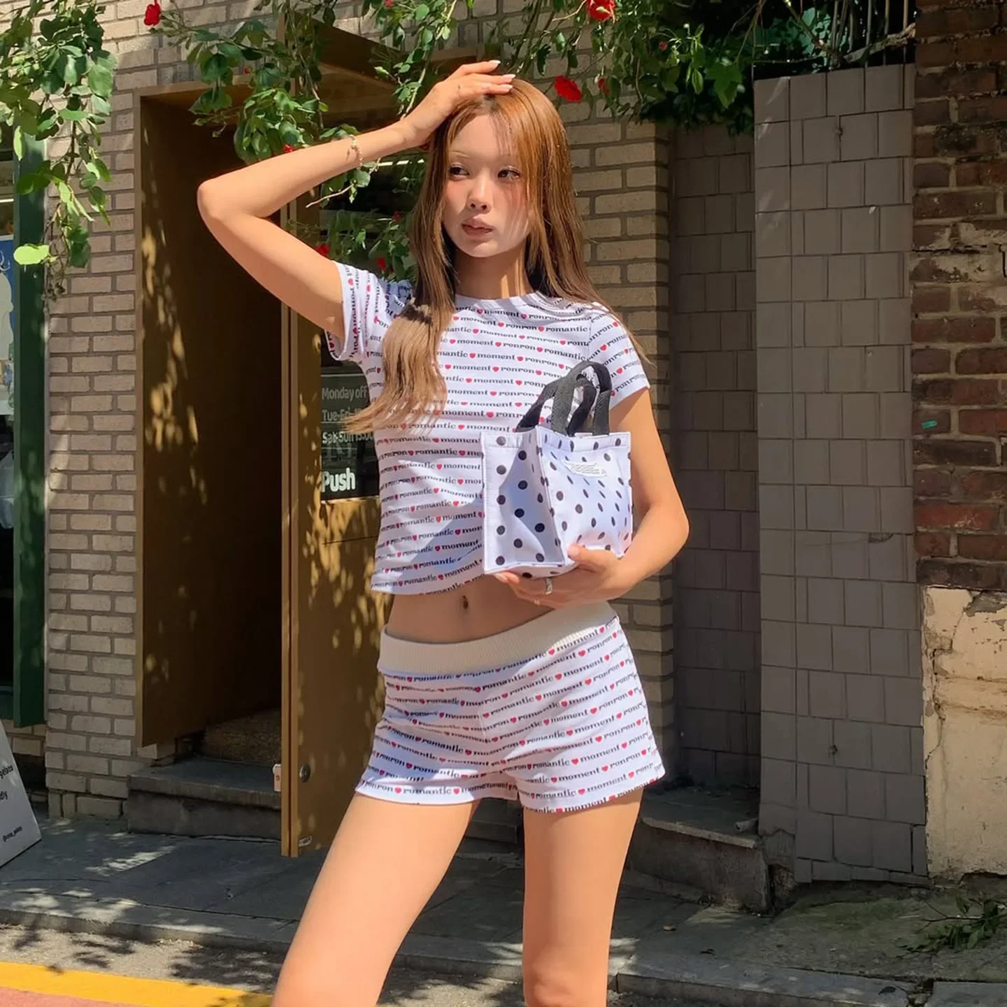 Women Fashion Love Heart Letter Print Summer 2 Piece Set O-neck Short Sleeve T-shirts Crop Tops + Shorts Casual Streetwear Suits
Women Fashion Love Heart Letter Print Summer 2 Piece Set O-neck Short Sleeve T-shirts Crop Tops + Shorts Casual Streetwear Suits