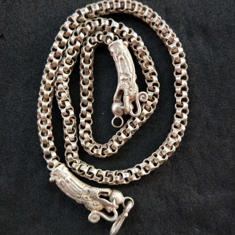 Этническое ретро-колье из белой меди с покрытием под серебро, в стиле тибетского серебра, длинное, для свитера
Этническое ретро-колье из белой меди с покрытием под серебро, в стиле тибетского серебра, длинное, для свитера