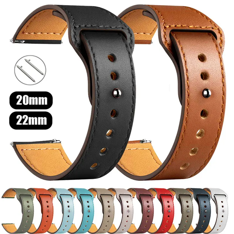 Genuine Leather Watchbands 20mm 22mm Watch Band Strap Steel buckle High Quality Wrist Belt Bracelet Business Bracelet
Genuine Leather Watchbands 20mm 22mm Watch Band Strap Steel buckle High Quality Wrist Belt Bracelet Business Bracelet
