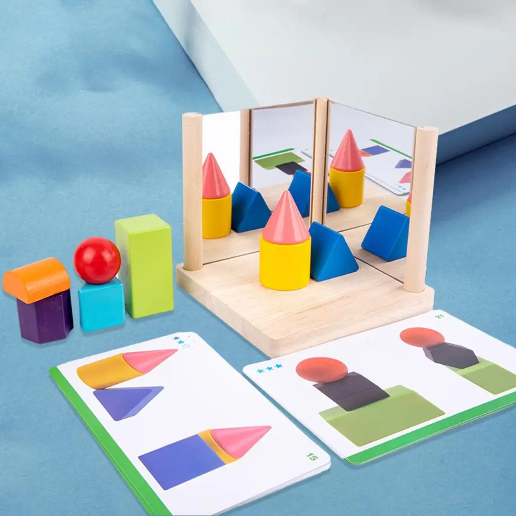 Wooden Stacking Blocks Mirror Imaging Toys Set Spatial Imagination Learning Skills Educational Game for Children
Wooden Stacking Blocks Mirror Imaging Toys Set Spatial Imagination Learning Skills Educational Game for Children
