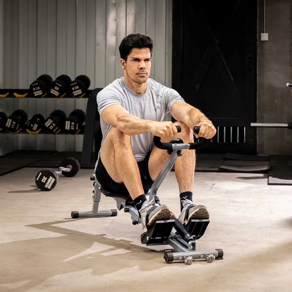 12 Adjustable Resistance Hydraumatic Foldable Rower Machine Rowing Machines for Home Gym