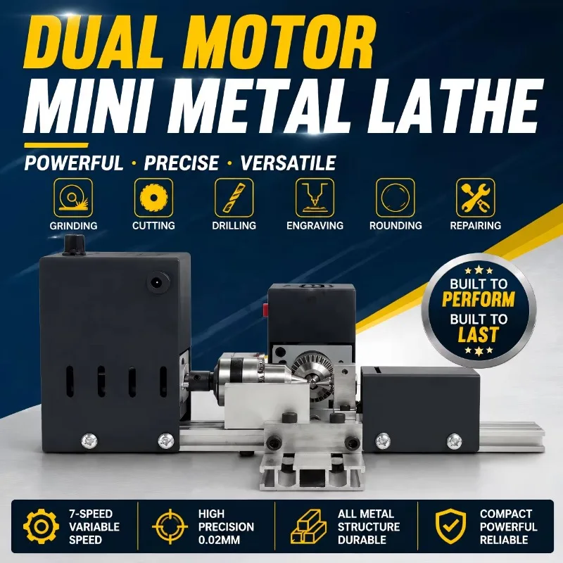 Desktop Mini Wood Bead Machine Dual Motor DIY Woodworking Lathe for Wooden Bead Drilling Sanding Polishing Crafts
Desktop Mini Wood Bead Machine Dual Motor DIY Woodworking Lathe for Wooden Bead Drilling Sanding Polishing Crafts