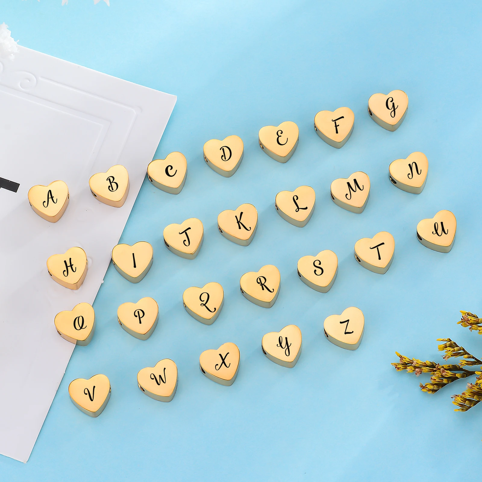 3Pcs Laser Engraving Letter Name Heart Shape Charms Beads Pendant For Making Necklace Bracelet DIY Women Jewelry Supplies
3Pcs Laser Engraving Letter Name Heart Shape Charms Beads Pendant For Making Necklace Bracelet DIY Women Jewelry Supplies