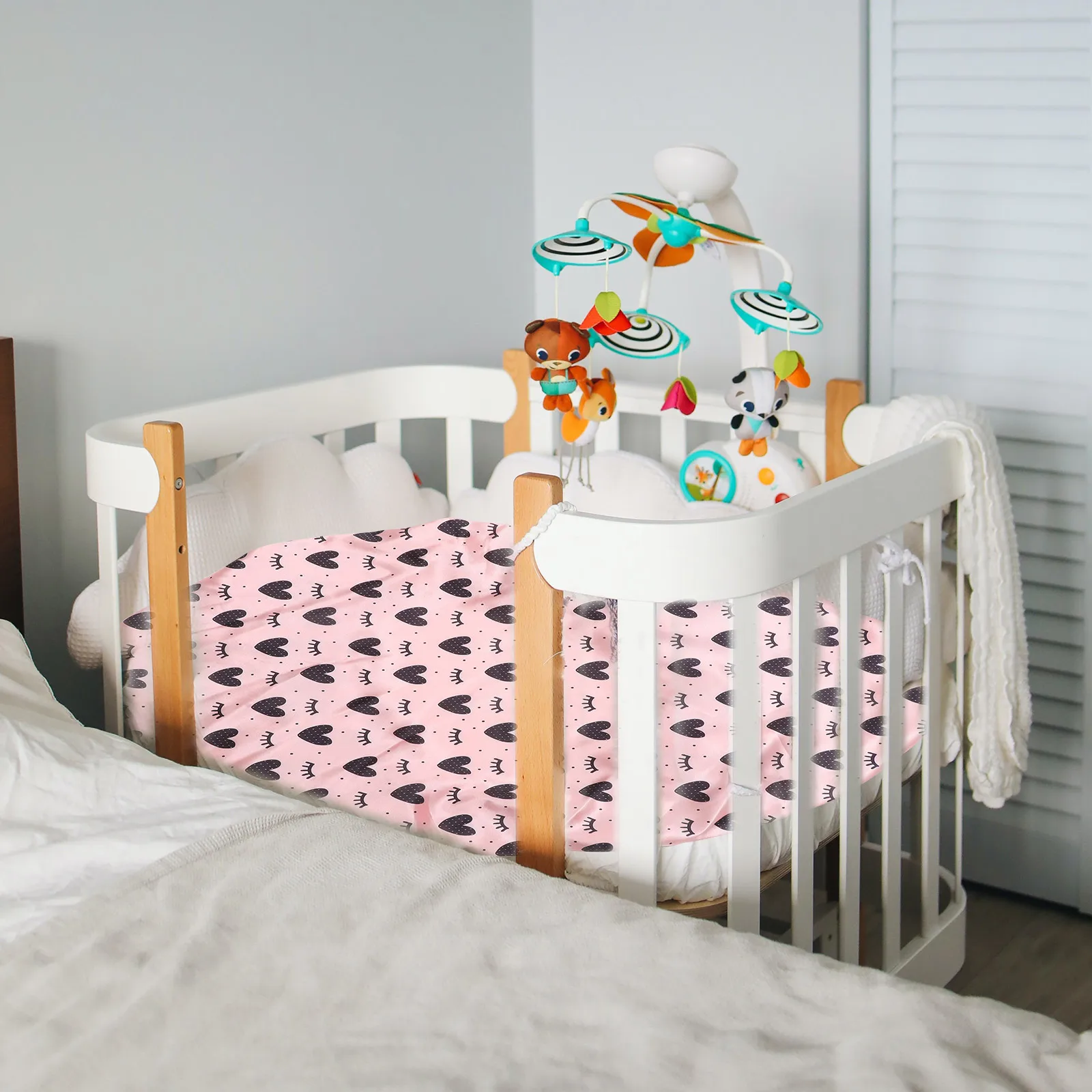 Bassinet Mattress Sheet Crib Fitted Baby Bed Sheet Soft Waterproof Comfortable Newborn Cradle Mattress Pad Bedding Cover
Bassinet Mattress Sheet Crib Fitted Baby Bed Sheet Soft Waterproof Comfortable Newborn Cradle Mattress Pad Bedding Cover