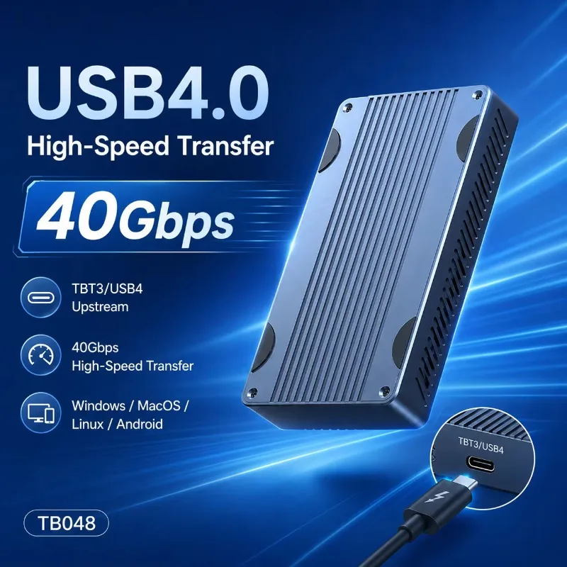 Active Cooled Thunderbolt 3/USB4 M.2 SSD Enclosure 40Gbps PCIe Gen4x4 NVMe/SATA Dual Protocol 8TB Max Aluminum Case
Active Cooled Thunderbolt 3/USB4 M.2 SSD Enclosure 40Gbps PCIe Gen4x4 NVMe/SATA Dual Protocol 8TB Max Aluminum Case