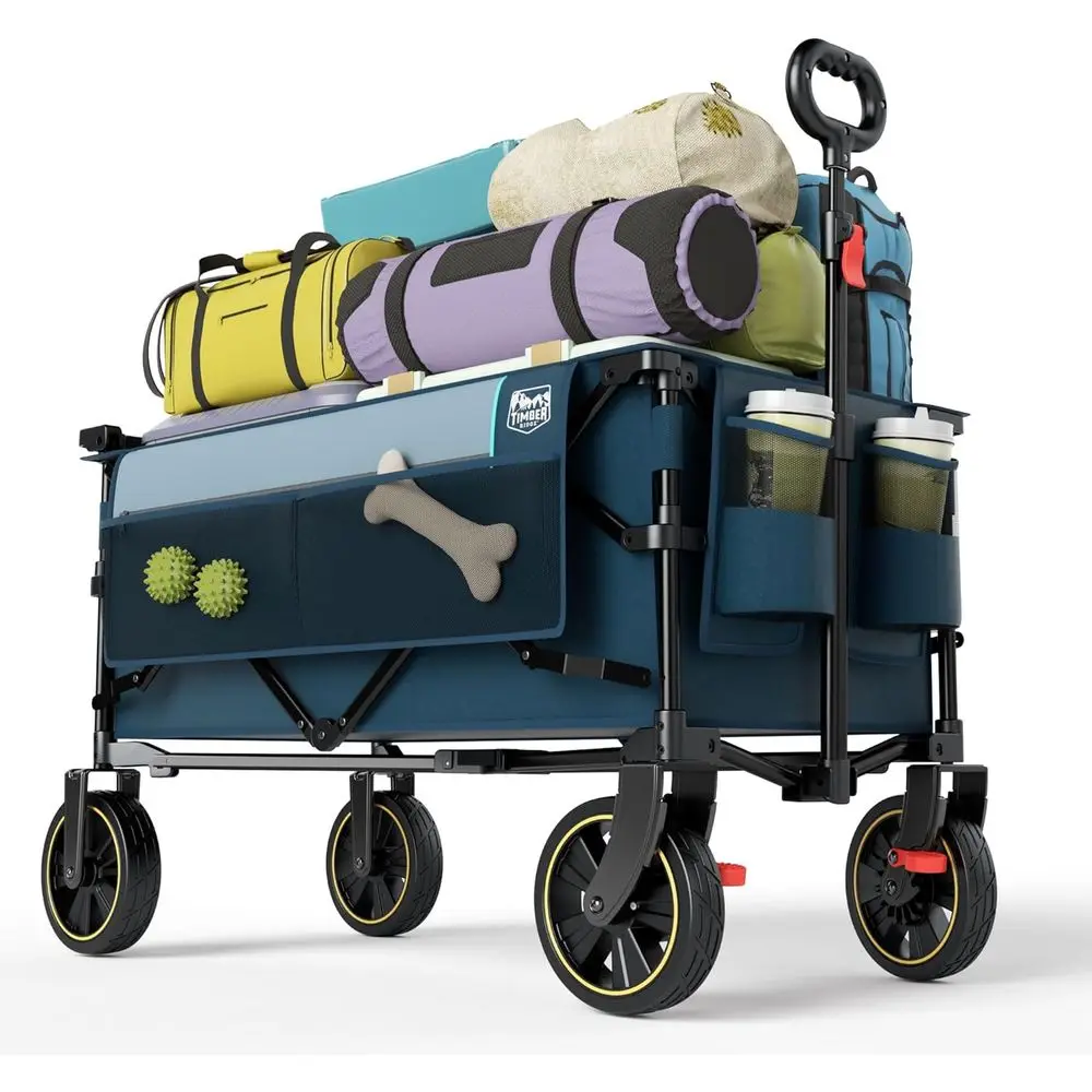 Portable 200L Folding Utility Wagon with Brakes - Ideal for Outdoor, Grocery Shopping, and Gardening
Portable 200L Folding Utility Wagon with Brakes - Ideal for Outdoor, Grocery Shopping, and Gardening