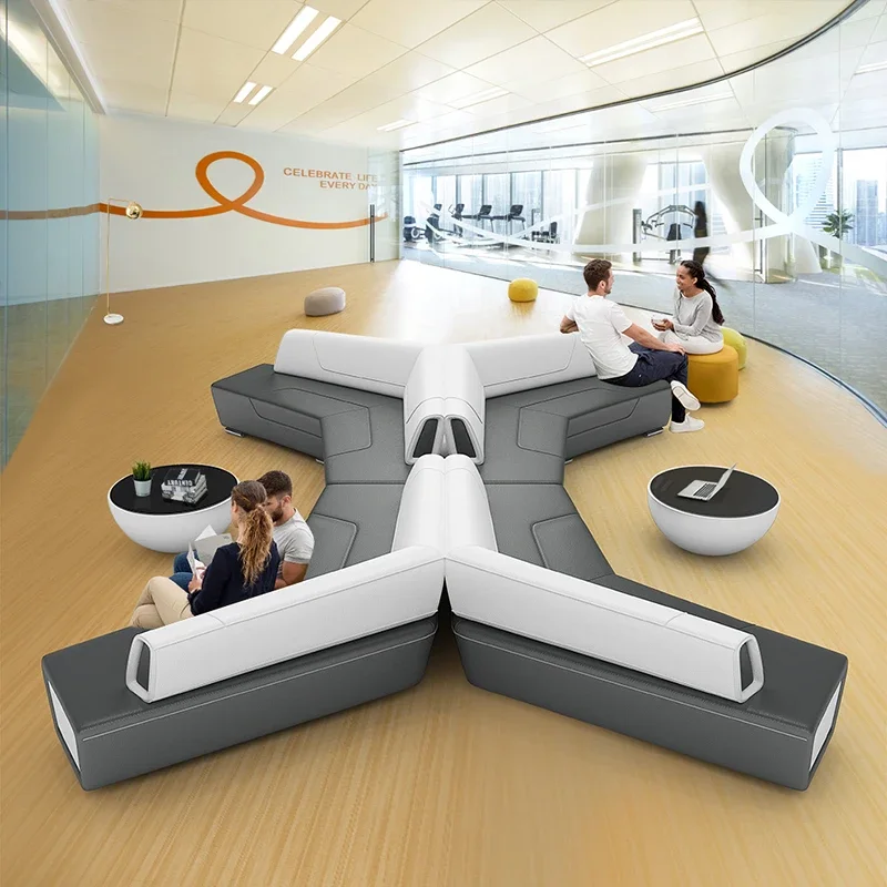 Combination modern special shaped office leather sofa office reception hotel reception hall rest sofa
Combination modern special shaped office leather sofa office reception hotel reception hall rest sofa