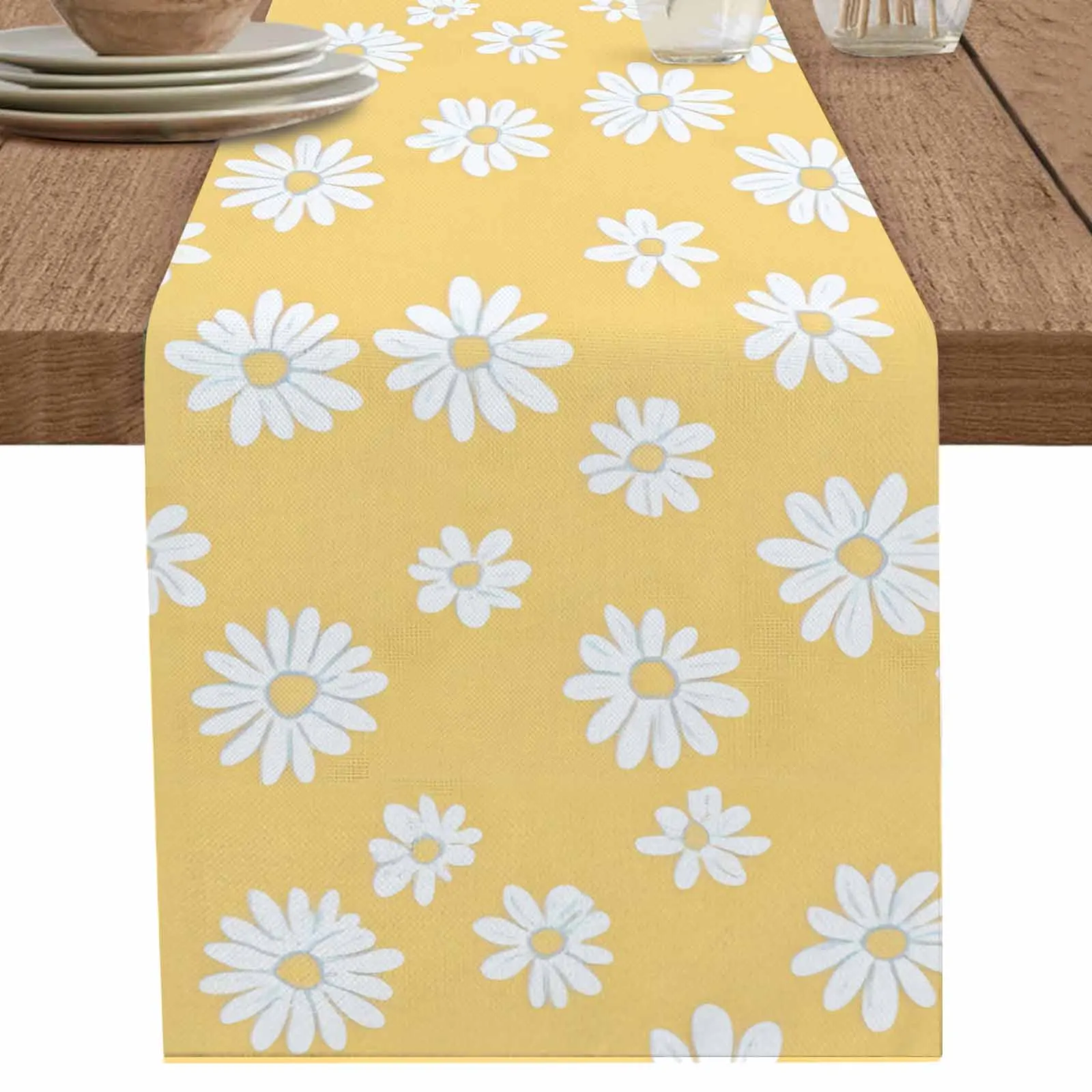 Cute White Daisy Flowers Table Runner Kitchen Decor Tablecloth Placemat Hotel Home Wedding Decor Table Runners
Cute White Daisy Flowers Table Runner Kitchen Decor Tablecloth Placemat Hotel Home Wedding Decor Table Runners