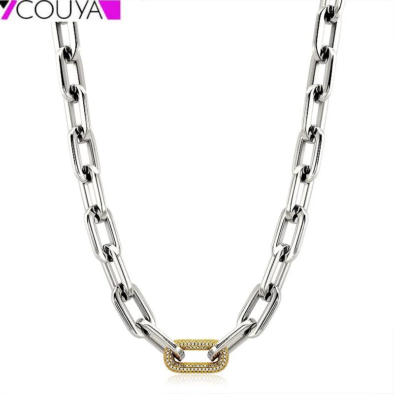 Chunky Silver Gold Choker Necklace Chain Crystal Stones Link 18 inch for Women Stainless Steel Trendy Party Jewelry Collar
Chunky Silver Gold Choker Necklace Chain Crystal Stones Link 18 inch for Women Stainless Steel Trendy Party Jewelry Collar