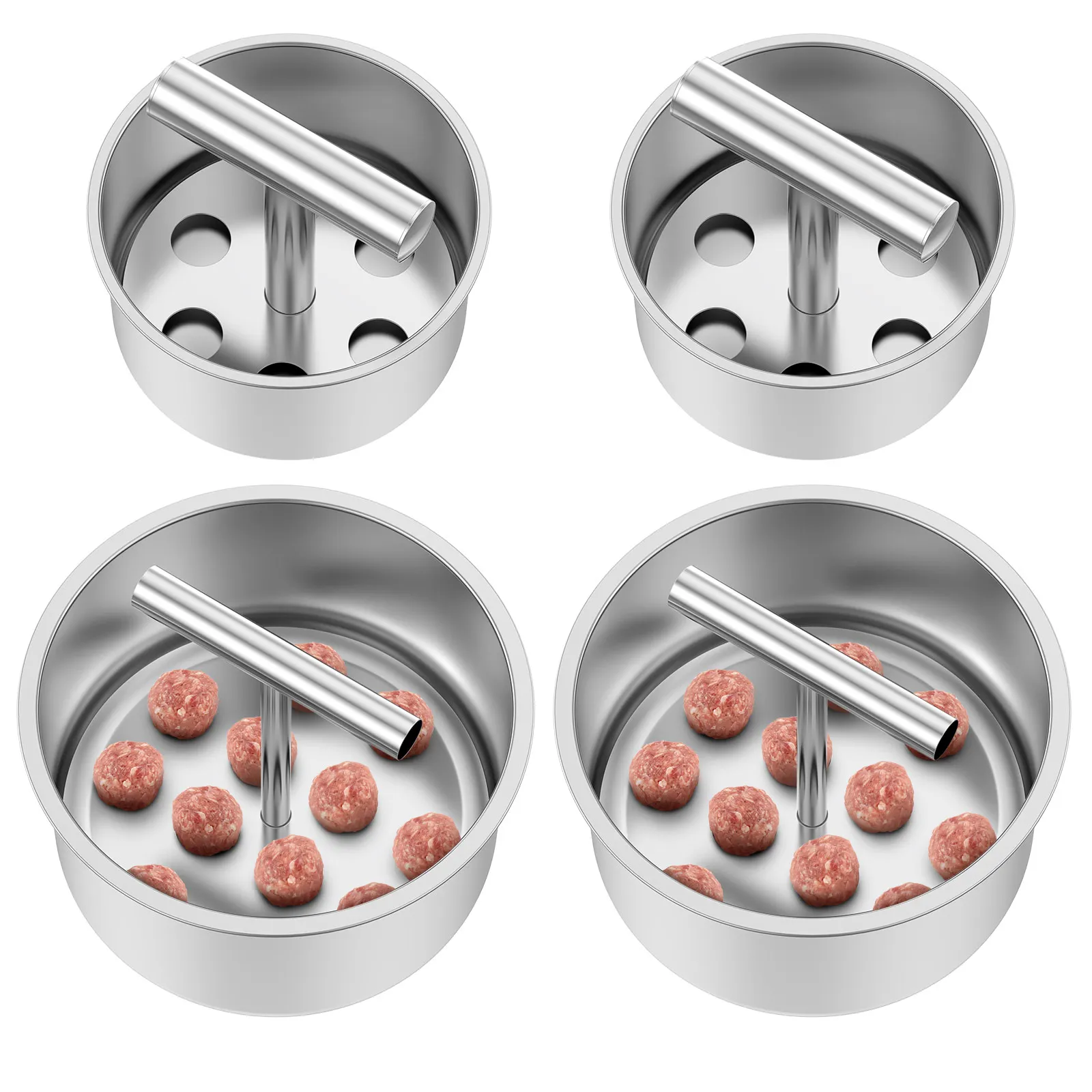 4 шт., пресс для фрикаделек, нержавеющая машина для изготовления фрикаделек, ручная многофункциональная машина для изготовления фрикаделек, бытовая кухонная ручная форма
4 шт., пресс для фрикаделек, нержавеющая машина для изготовления фрикаделек, ручная многофункциональная машина для изготовления фрикаделек, бытовая кухонная ручная форма