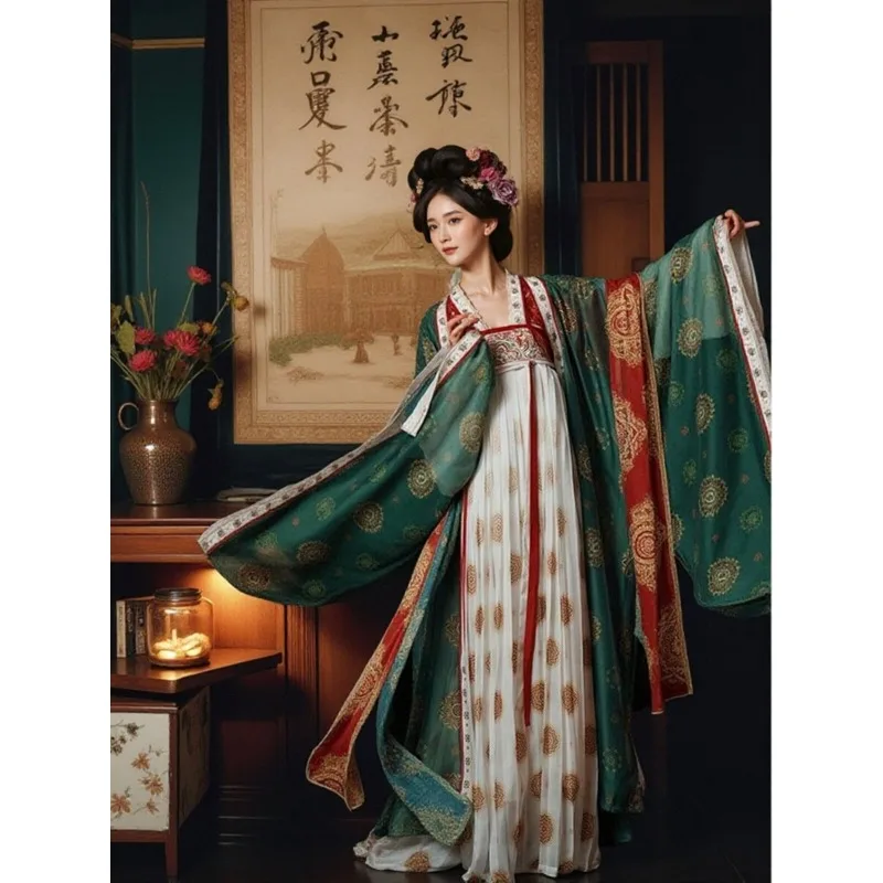 Restored Tang Dynasty Chest-length Large Sleeve Shirt Tang Embroidered Hanfu Women's Summer
Restored Tang Dynasty Chest-length Large Sleeve Shirt Tang Embroidered Hanfu Women's Summer