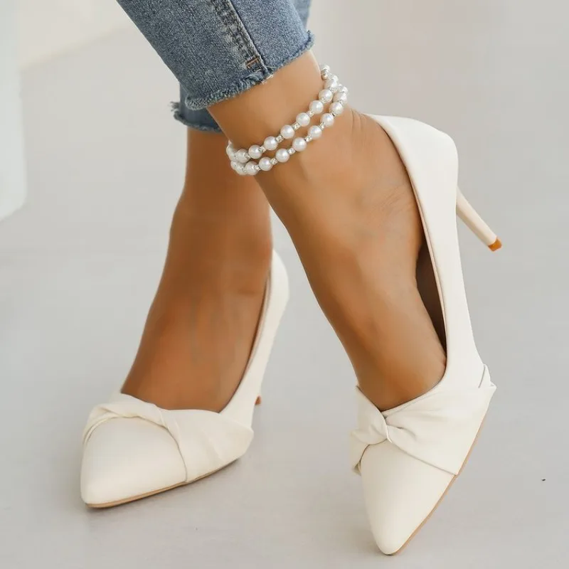 2026 Women' Classics White Pumps Fashion Pointed Toe Banquet Dress Shoes Autumn Stiletto Heeled Pumps
2026 Women' Classics White Pumps Fashion Pointed Toe Banquet Dress Shoes Autumn Stiletto Heeled Pumps