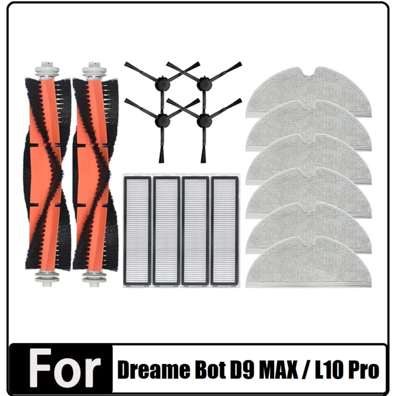 16PCS Replacement Parts Accessories For Dreame Bot D9 MAX / L10 Pro Robot Vacuum Cleaner Main Side Brush HEPA Filter Mop Cloth
16PCS Replacement Parts Accessories For Dreame Bot D9 MAX / L10 Pro Robot Vacuum Cleaner Main Side Brush HEPA Filter Mop Cloth