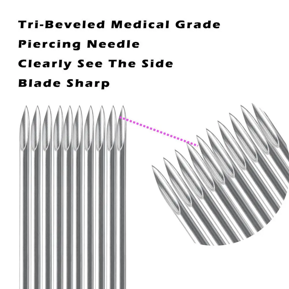 10pcs Body Piercing Needles Surgical Stainless Steel 22g Cannula Disposable Tattoo Ear Nose Kit Sterilized Individually Packed
10pcs Body Piercing Needles Surgical Stainless Steel 22g Cannula Disposable Tattoo Ear Nose Kit Sterilized Individually Packed
