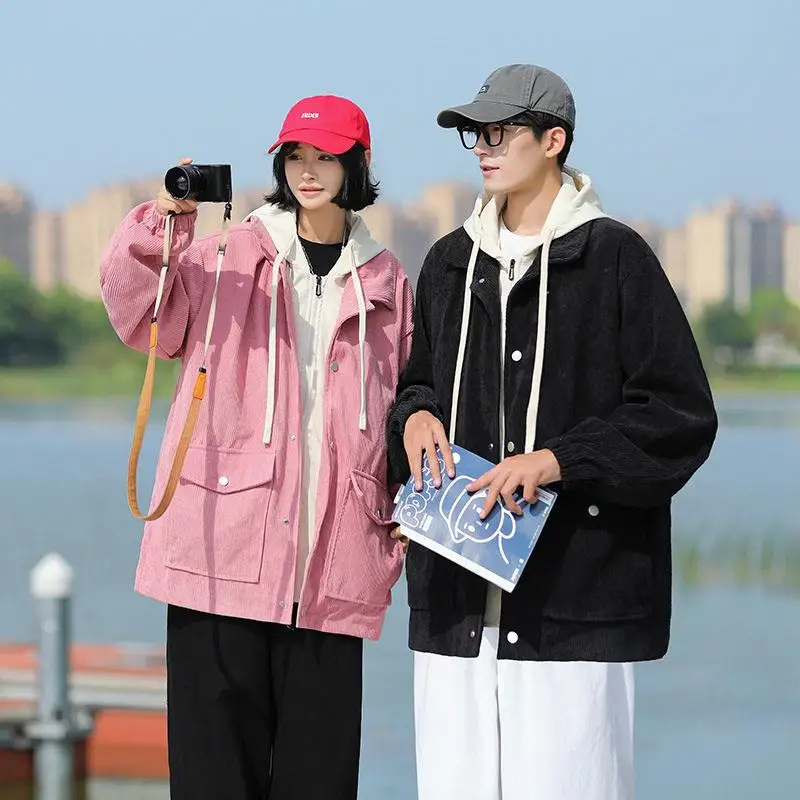 Casual Hooded Men's Jacket Autumn Winter New Style Loose Couple Hong Kong Style Streetwear Polyester Fiber Long Sleeve Zipper
Casual Hooded Men's Jacket Autumn Winter New Style Loose Couple Hong Kong Style Streetwear Polyester Fiber Long Sleeve Zipper