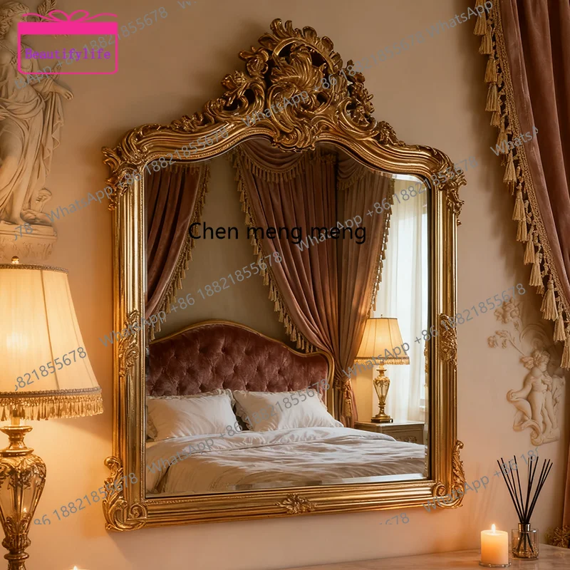 YL French retro vanity mirror wall-mounted fireplace wall-mounted carved decorative mirror bathroom vanity mirror
YL French retro vanity mirror wall-mounted fireplace wall-mounted carved decorative mirror bathroom vanity mirror