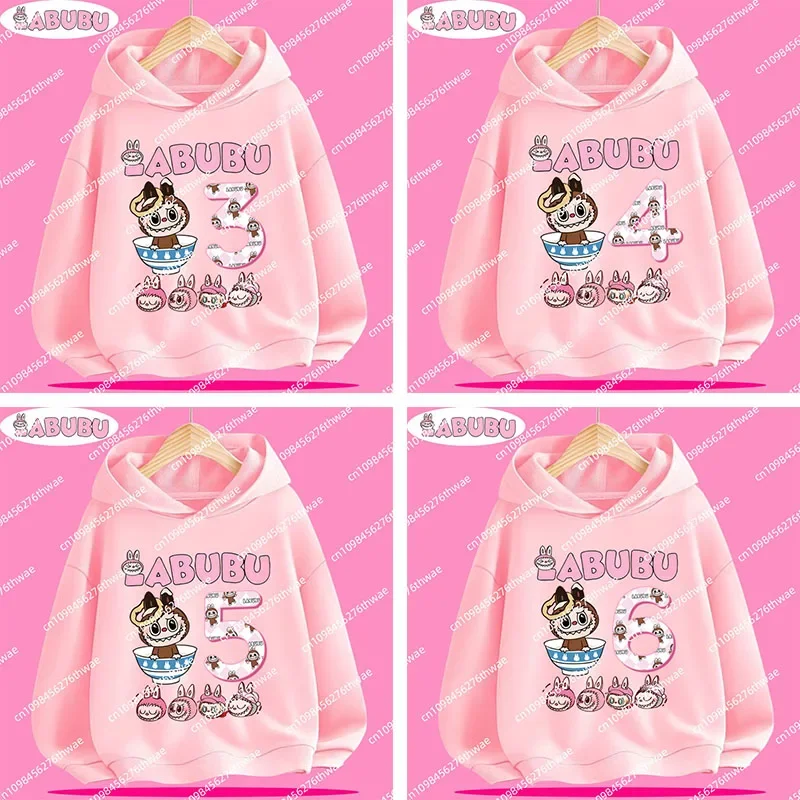 Labbub 1-12 years old birthday gift new children's cartoon hooded shirt with cartoon prints, cute boys' or girls' casual top
Labbub 1-12 years old birthday gift new children's cartoon hooded shirt with cartoon prints, cute boys' or girls' casual top