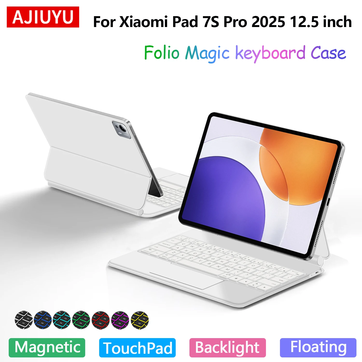 Folio Magic Keyboard Cover For Xiaomi Pad 7S Pro 2025 Mi Pad 7s Pro MiPad 7S PRO 12.5 Inch Tablet Smart Case Trackpad keyboard 
Folio Magic Keyboard Cover For Xiaomi Pad 7S Pro 2025 Mi Pad 7s Pro MiPad 7S PRO 12.5 Inch Tablet Smart Case Trackpad keyboard