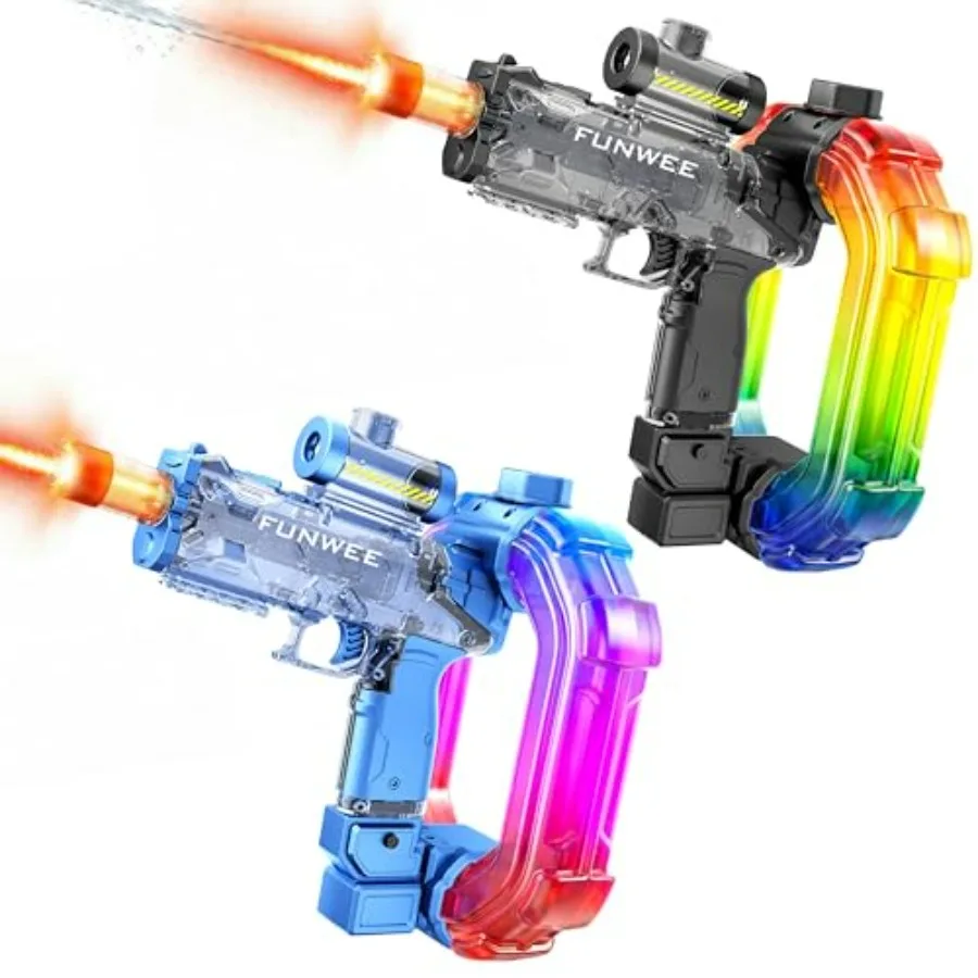 Pool outdoor toy for adults and kids: black+blue electric water guns with LED lights, 750cc capacity, automatic high-pressure s
Pool outdoor toy for adults and kids: black+blue electric water guns with LED lights, 750cc capacity, automatic high-pressure s