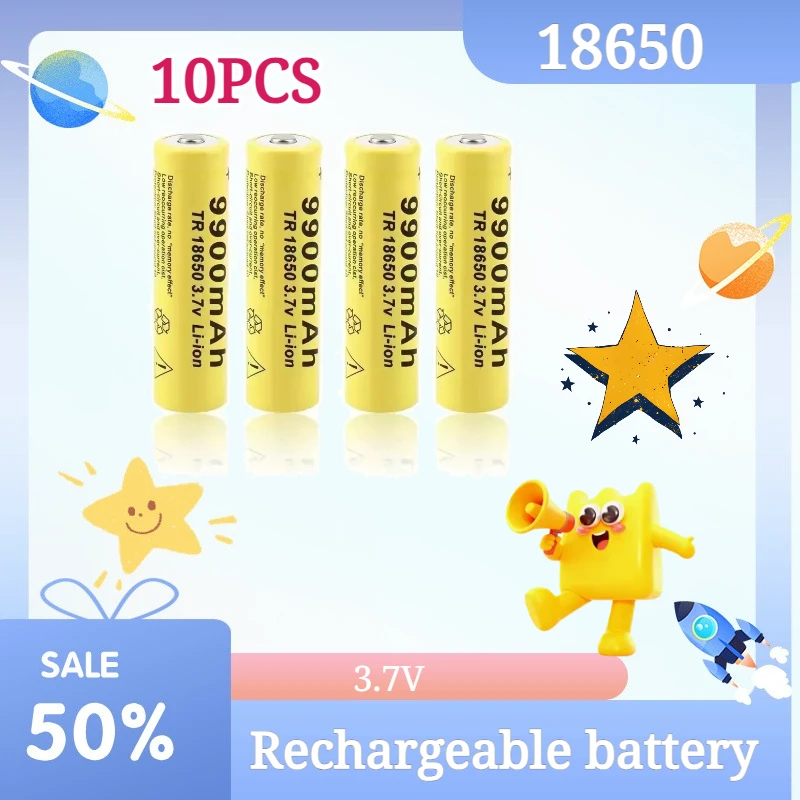 3.7V 9900mAh 18650 Rechargeable Lithium Battery For LED Flashlight Headlight Replacement Battery
3.7V 9900mAh 18650 Rechargeable Lithium Battery For LED Flashlight Headlight Replacement Battery