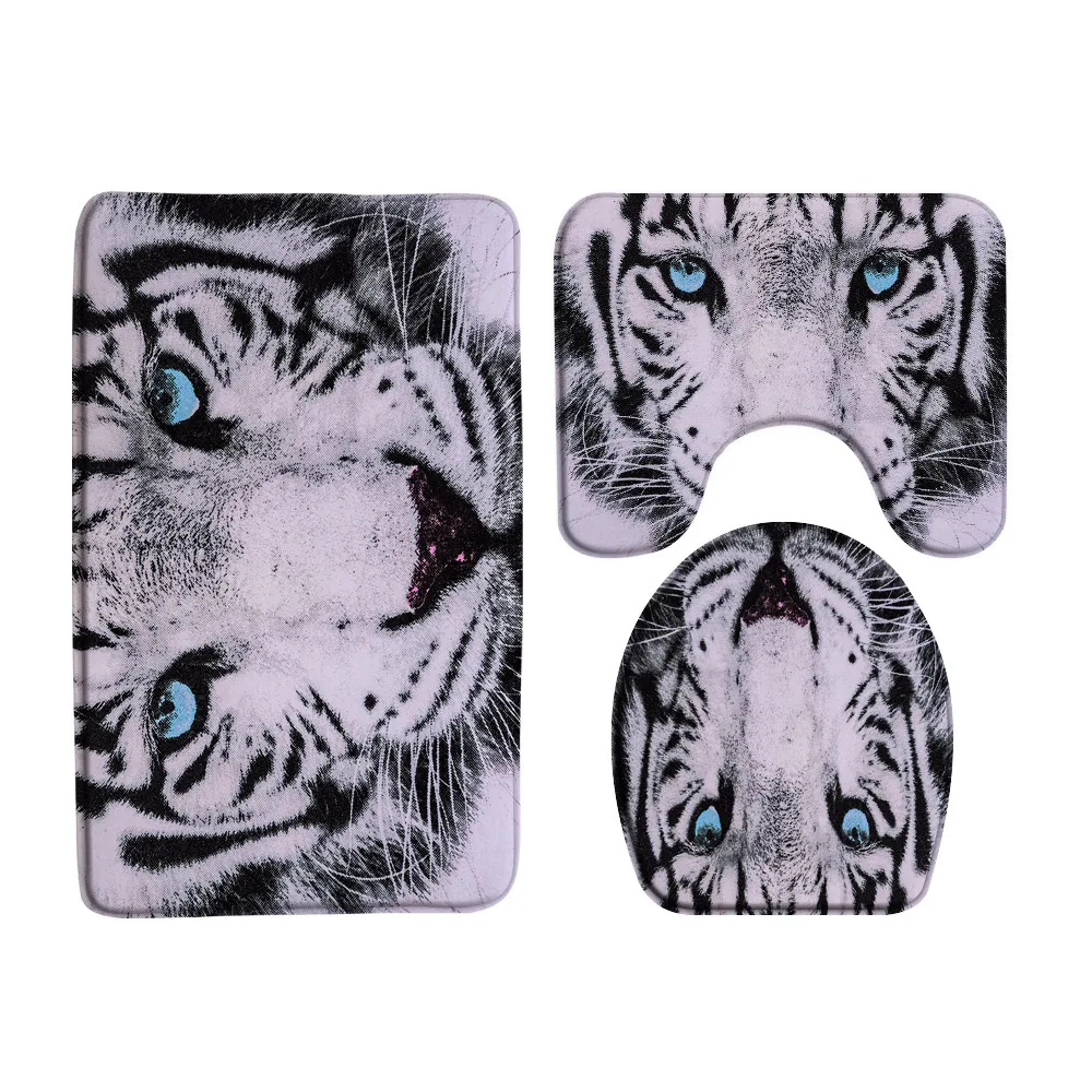 Bathroom Set White Tiger 3Pcs Rug Non-Slip Wildlife Animal Toilet Lid Cover Bath Mat Carpet Entrance Doormat Home Decor Washable
Bathroom Set White Tiger 3Pcs Rug Non-Slip Wildlife Animal Toilet Lid Cover Bath Mat Carpet Entrance Doormat Home Decor Washable