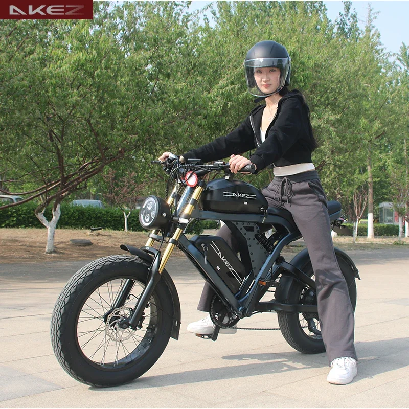 US Warehouse AKEZ 48V 1500W Electric Bike for Adults, 41Ah Lithium Battery, Long Range Powerful E-Bike
US Warehouse AKEZ 48V 1500W Electric Bike for Adults, 41Ah Lithium Battery, Long Range Powerful E-Bike