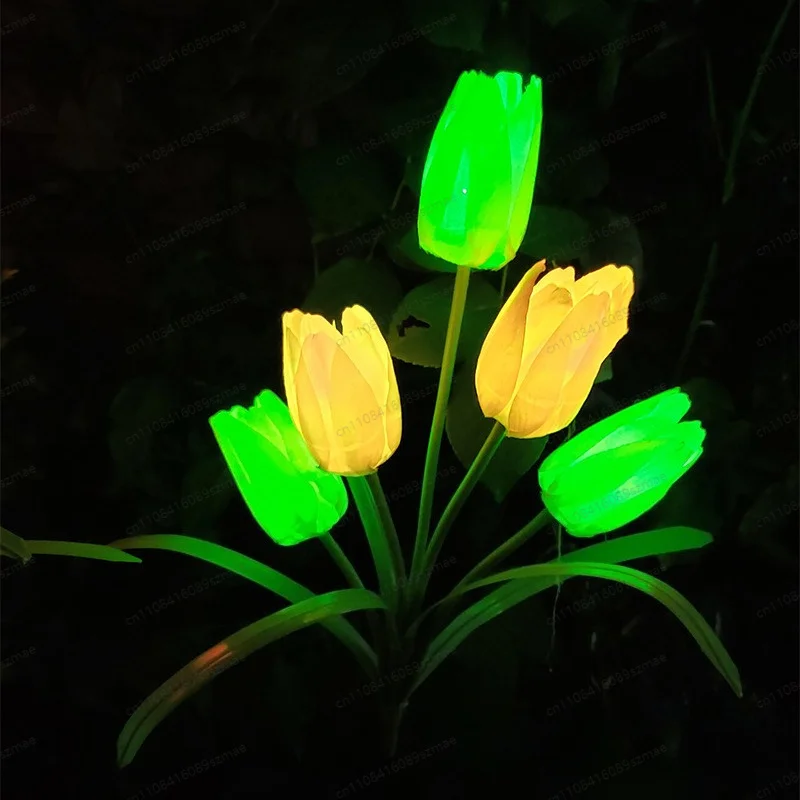 Solar Tulip Light LED 5‑Head Simulation Flower Lamp Waterproof Lawn Lamp for Outdoor Garden Courtyard Decoration
Solar Tulip Light LED 5‑Head Simulation Flower Lamp Waterproof Lawn Lamp for Outdoor Garden Courtyard Decoration