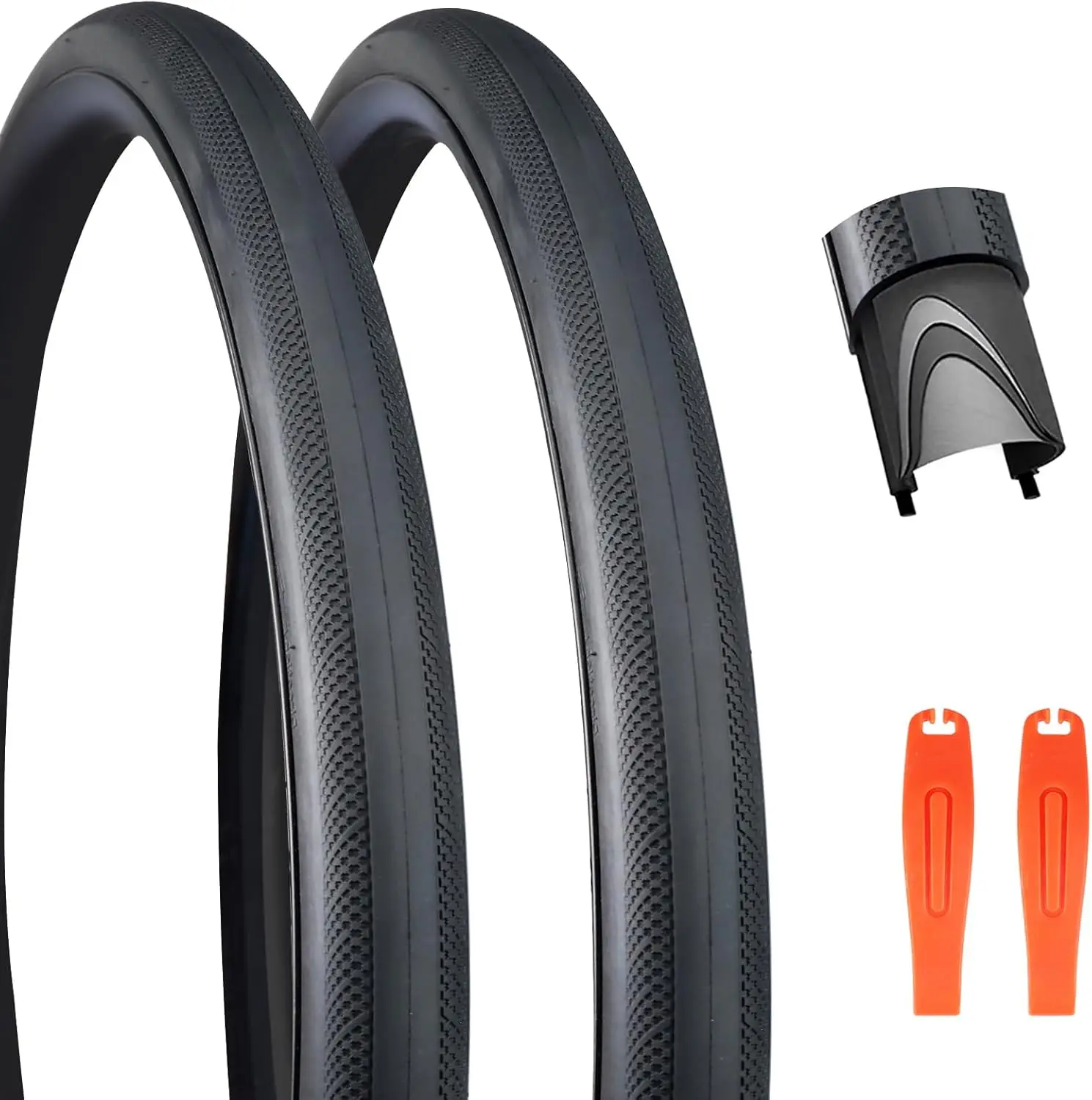 ZUKKA Road Bike Tire 2 Pack 700 * 28C/32C Bike Replacement Tire Folding Replacement Tire for Bicycle, Wear-Resistant
ZUKKA Road Bike Tire 2 Pack 700 * 28C/32C Bike Replacement Tire Folding Replacement Tire for Bicycle, Wear-Resistant