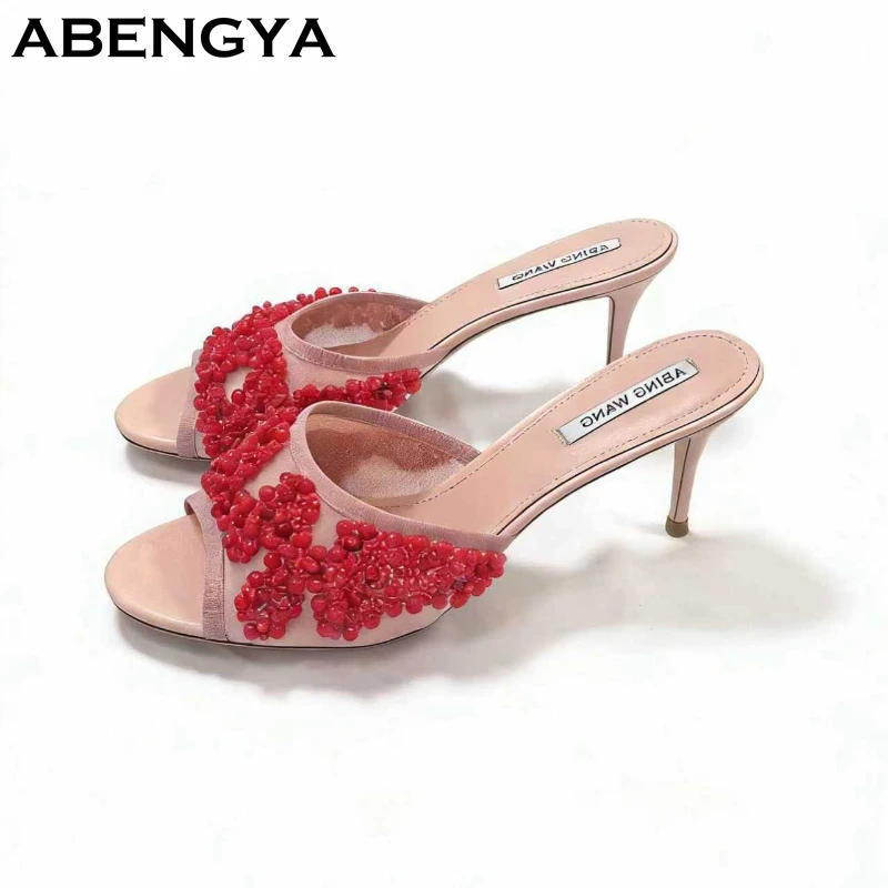 Sexy High Heels Slippers Woman Summer Slides Crystal Mesh Open Toe Modern Slippers Women Stiletto Party Shoes Women's Sandals
Sexy High Heels Slippers Woman Summer Slides Crystal Mesh Open Toe Modern Slippers Women Stiletto Party Shoes Women's Sandals