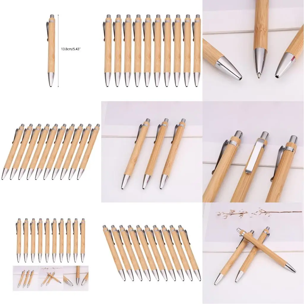 10x/Set 0.5mm Bamboo Pen Retractable Ballpoint Pen Journaling Pen Smooth Writing Pen Stationery Supplies for Writing
10x/Set 0.5mm Bamboo Pen Retractable Ballpoint Pen Journaling Pen Smooth Writing Pen Stationery Supplies for Writing