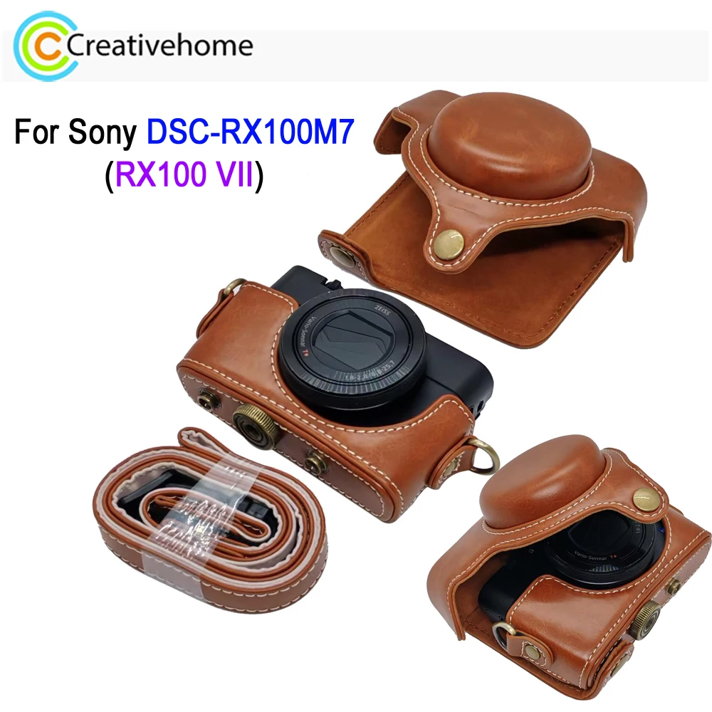 PULUZ Retro PU Leather Camera Case Bag For Sony DSC-RX100M7 For Sony RX100 VII Camera Full Body Protective Cover Case with Strap
PULUZ Retro PU Leather Camera Case Bag For Sony DSC-RX100M7 For Sony RX100 VII Camera Full Body Protective Cover Case with Strap