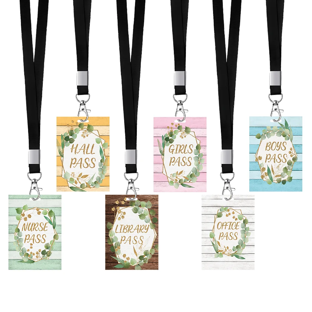 6 Pack Boho Eucalyptus Woodgrain Acrylic Hall Pass Cards, Multi-Scene Classroom Teacher Passes
6 Pack Boho Eucalyptus Woodgrain Acrylic Hall Pass Cards, Multi-Scene Classroom Teacher Passes