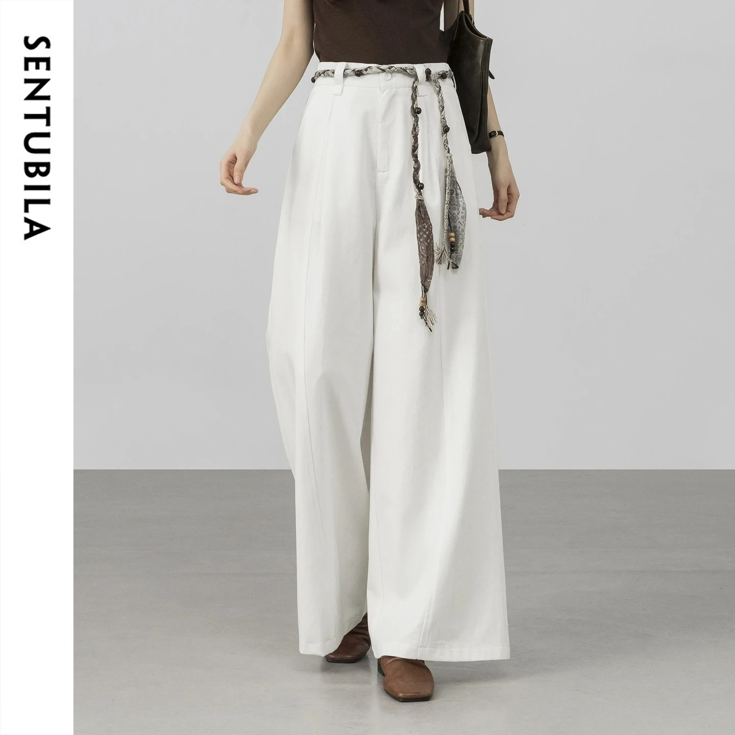 SENTUBILA Women's Loose Pant 2026 Spring Lyocell Cotton Blend High Waist Wide Leg Trousers Elegant Solid Lady Pants W61KD6035
SENTUBILA Women's Loose Pant 2026 Spring Lyocell Cotton Blend High Waist Wide Leg Trousers Elegant Solid Lady Pants W61KD6035