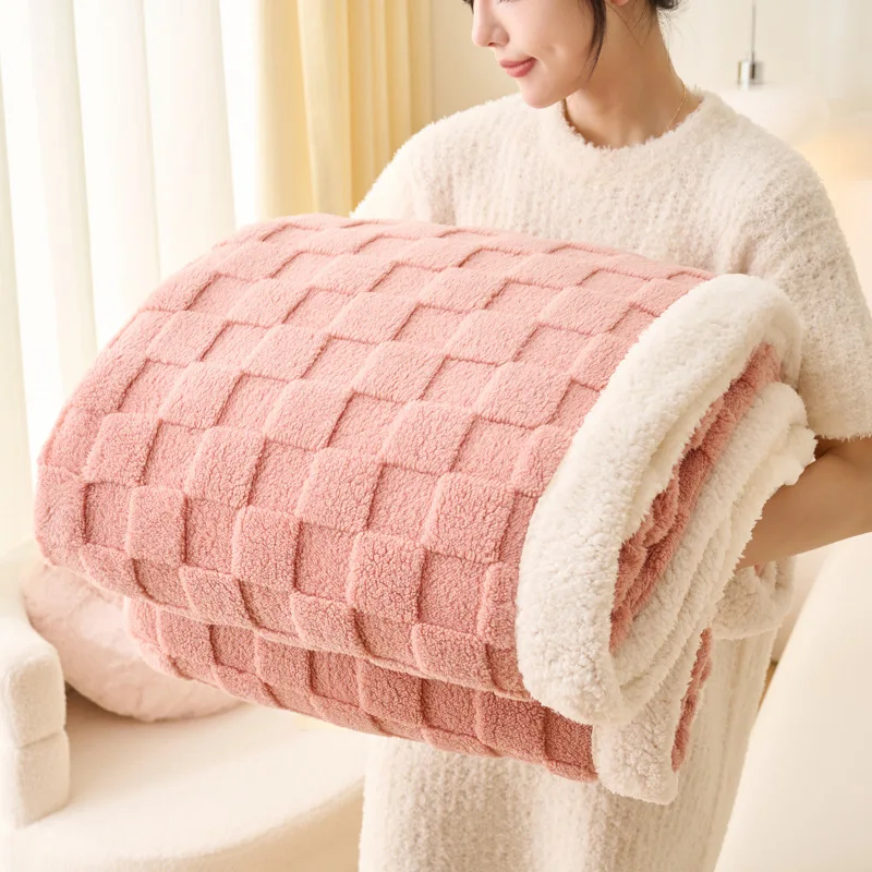 Autumn Winter Thickened Lamb Wool Jacquard Blanket Soft Warm Multifunctional Nap Throw Cozy Leisure Home Travel Sofa Bed Cover
Autumn Winter Thickened Lamb Wool Jacquard Blanket Soft Warm Multifunctional Nap Throw Cozy Leisure Home Travel Sofa Bed Cover