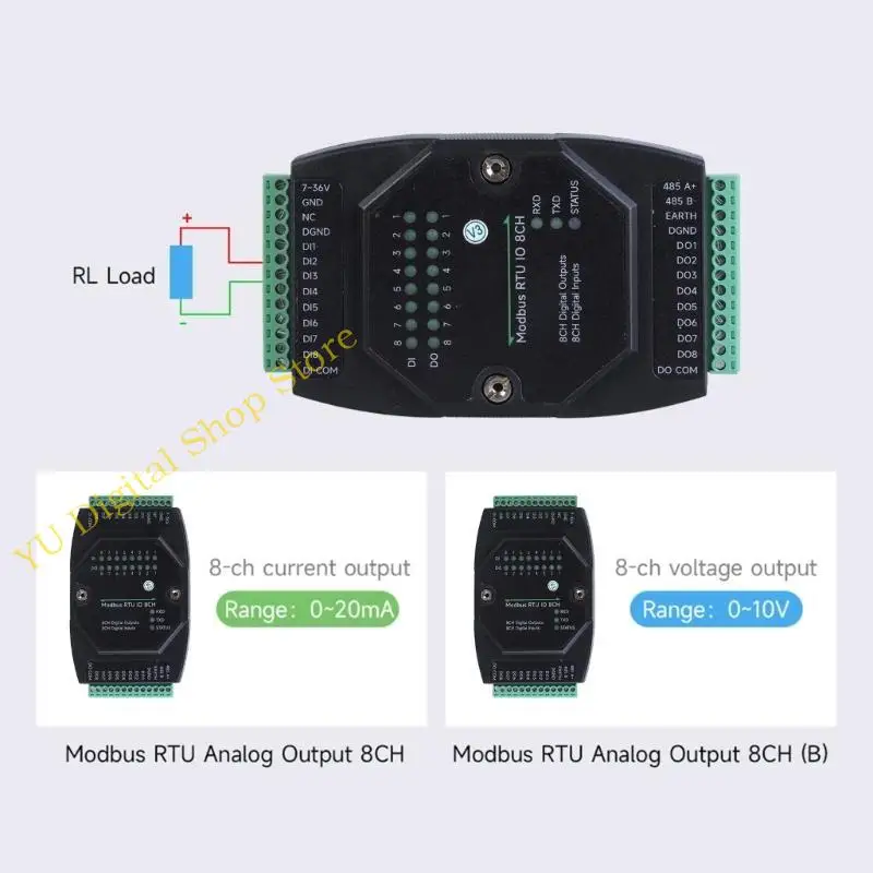 96BA Industrial 8Ch Analog Output Modules Simultaneous Or Current Output 7-36V Power Supply RTU Analog Output
96BA Industrial 8Ch Analog Output Modules Simultaneous Or Current Output 7-36V Power Supply RTU Analog Output