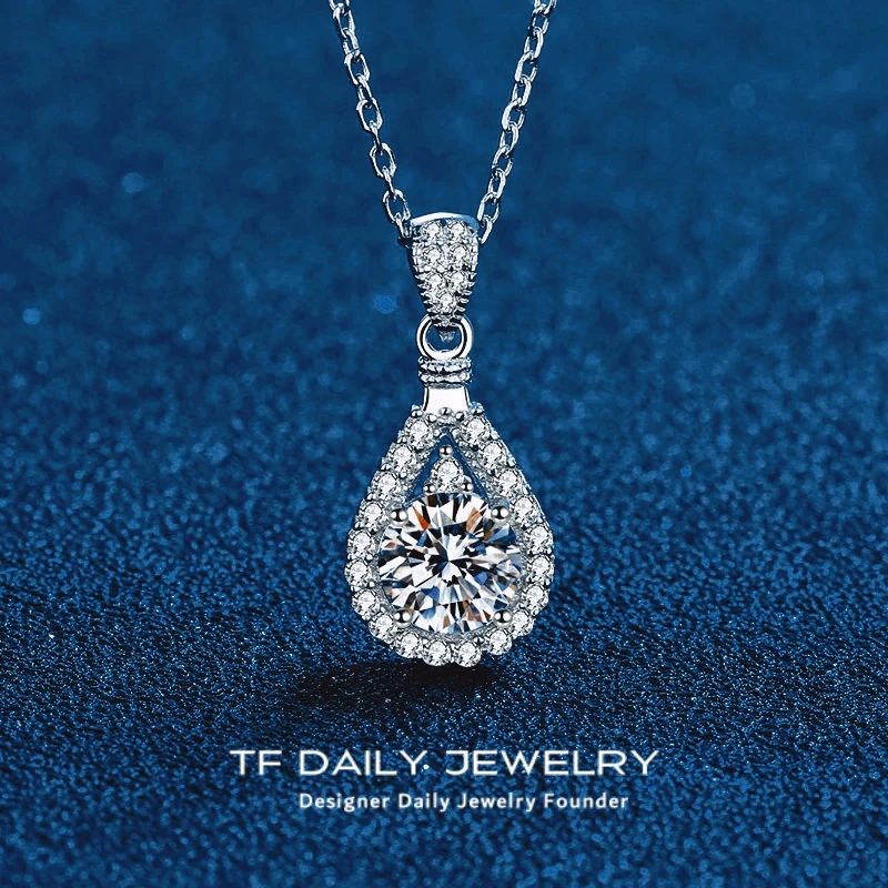 Classic 18K White Gold 1/2/3ct Moissanite Diamond Necklaces for Women Necklace Water Drop Pendant Collarbone Chain Girl Jewelry
Classic 18K White Gold 1/2/3ct Moissanite Diamond Necklaces for Women Necklace Water Drop Pendant Collarbone Chain Girl Jewelry