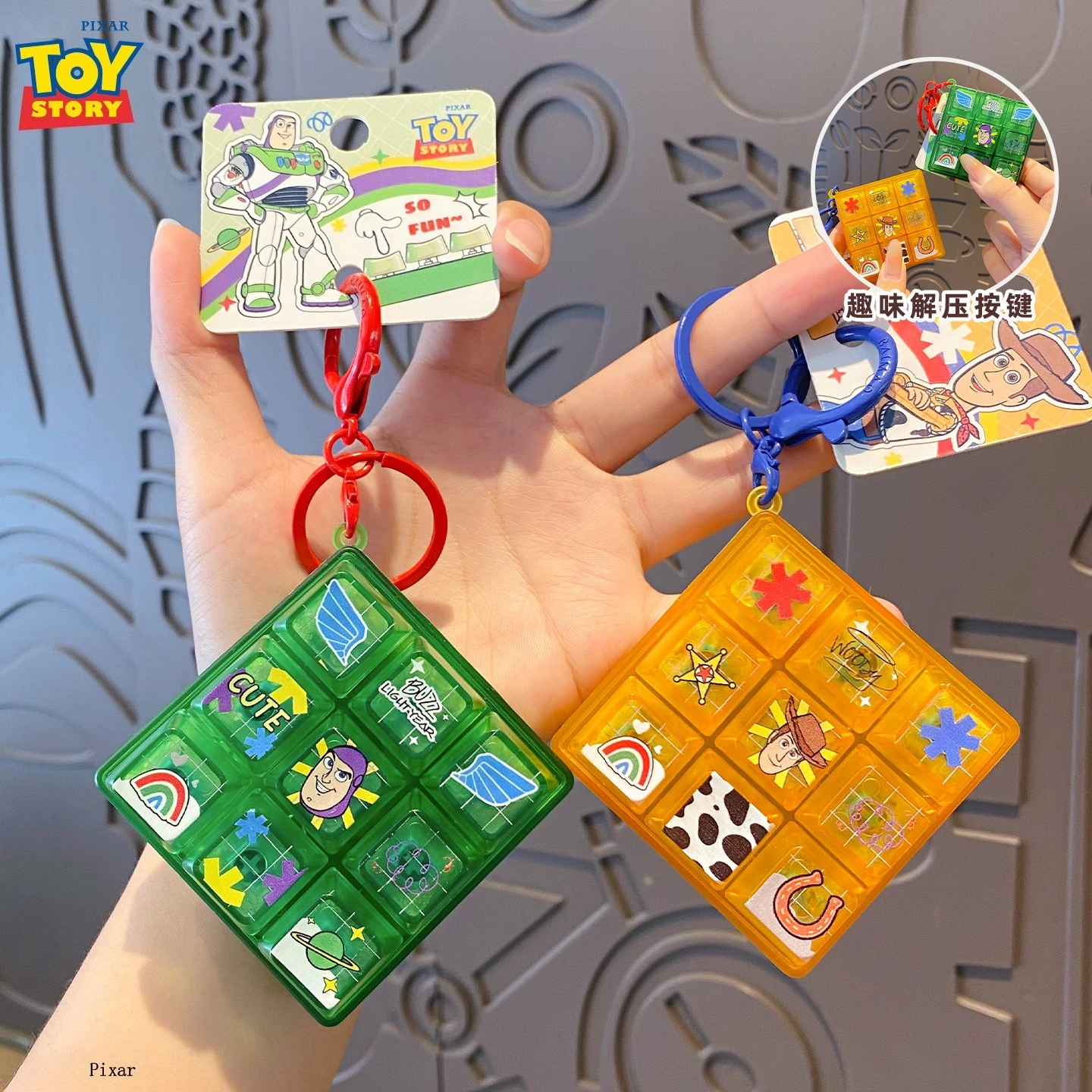 Toy Story 5 Keychain Lots-o'-Huggin' Bear Creative Keycap Fidget Toy Buzz Lightyear Stress Relief Press Keyboard Cute Bag Toys
Toy Story 5 Keychain Lots-o'-Huggin' Bear Creative Keycap Fidget Toy Buzz Lightyear Stress Relief Press Keyboard Cute Bag Toys
