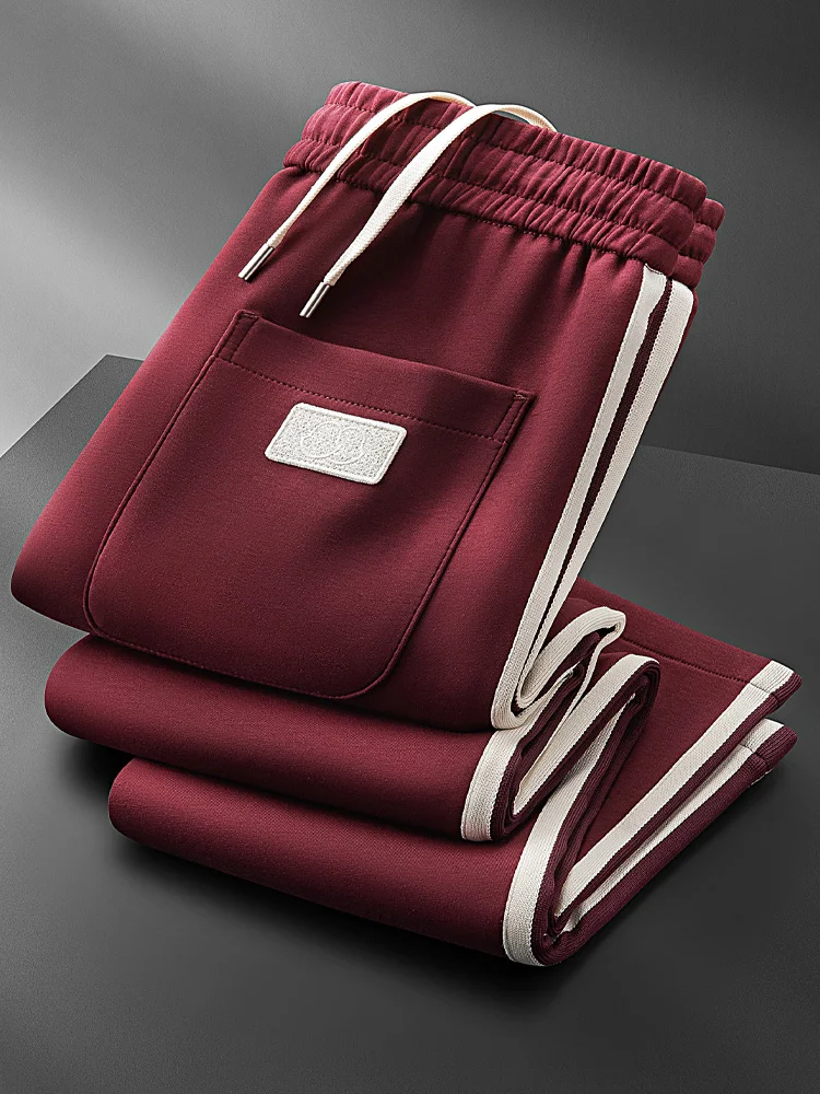 Autumn Winter Men's Casual Sport Pants with Side Stripe Weave Belt Elastic Waist High End Space Cotton Sweatpants
Autumn Winter Men's Casual Sport Pants with Side Stripe Weave Belt Elastic Waist High End Space Cotton Sweatpants